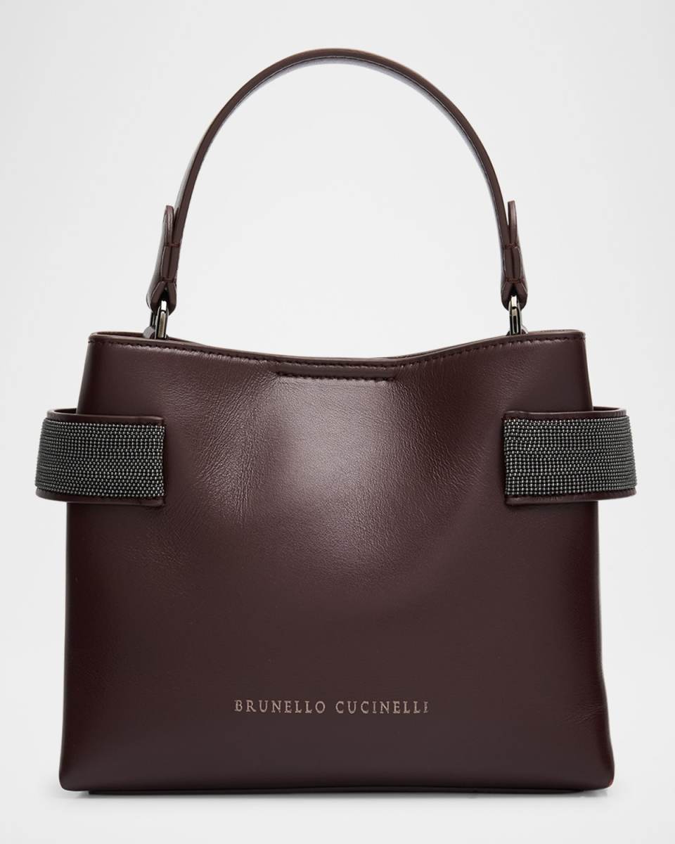Essence Monili Leather Top-Handle Bag